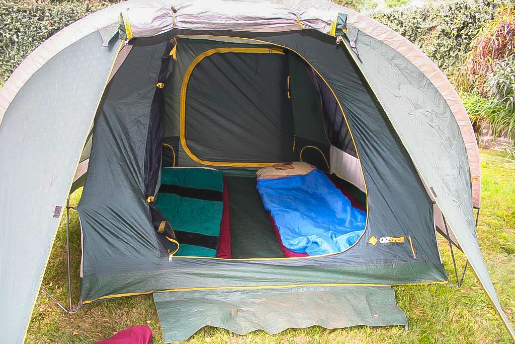 inside tent